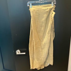 Free People Never Worn Wrap Skirt with Side Tie Midi Length Size Large
